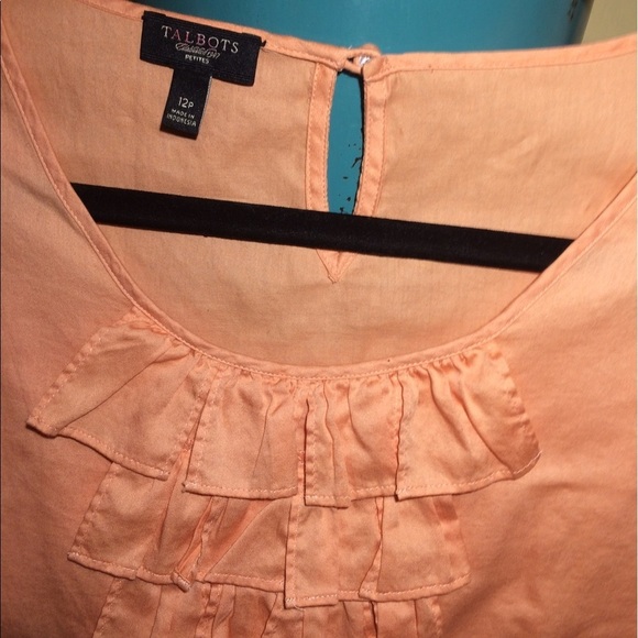 Talbots Peach Ruffle Tank - Picture 2 of 5